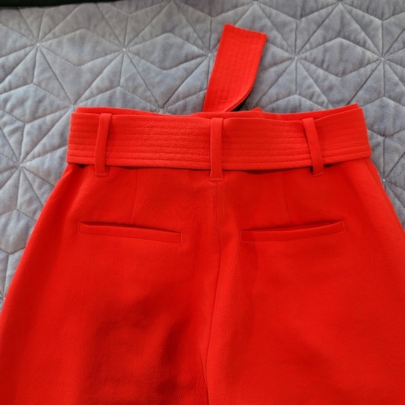 Aritzia Wilfred Front Tie High Rise Ankle Pants size 2 red. - Picture 17 of 17